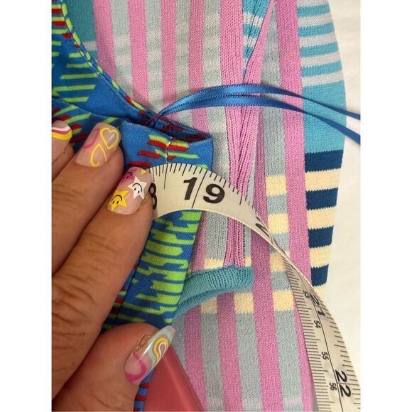 KITRI Women's Ines Check Sleeveless Top in Blue NWT Size US 10 - Picture 11 of 11